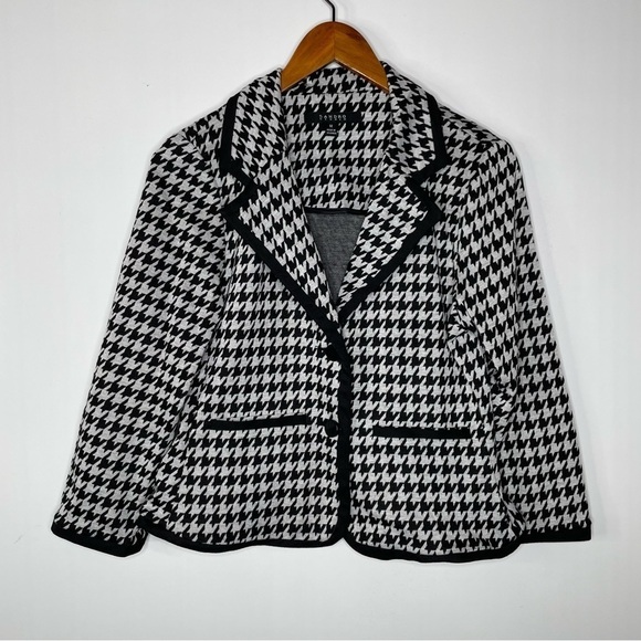 Sandro Studio Houndstooth Knit Blazer Medium - Picture 1 of 4